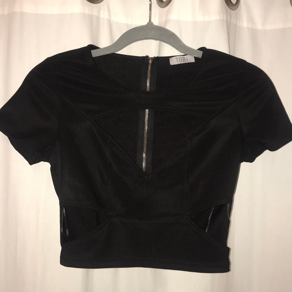 Black Cutout Shirt